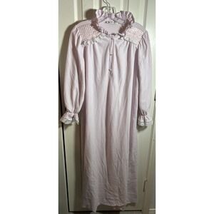 VTG‎ Vandemere Nightgown Cottage Lace Ruffle Trim Cotton Blend Victorian